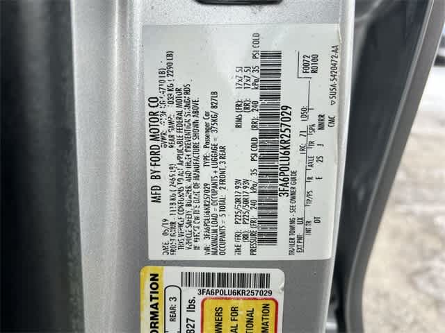 2019 Ford Fusion Hybrid SE