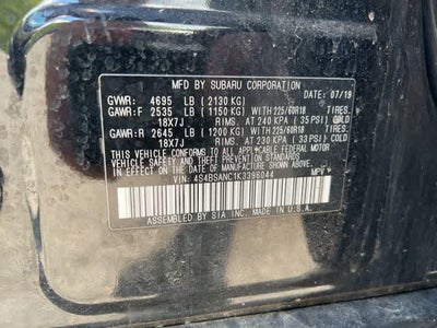 2019 Subaru Outback 2.5i Limited