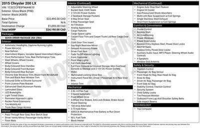 2015 Chrysler 200 LX