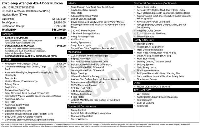 2025 Jeep Wrangler Rubicon 4xe