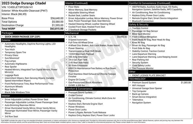 2023 Dodge Durango Citadel