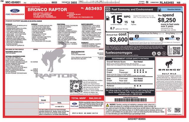 2024 Ford Bronco Raptor