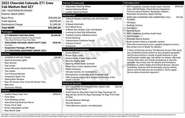 2022 Chevrolet Colorado Z71
