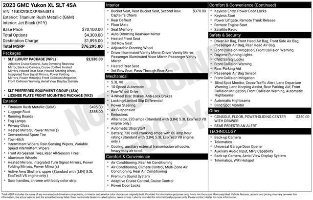 2023 GMC Yukon XL SLT