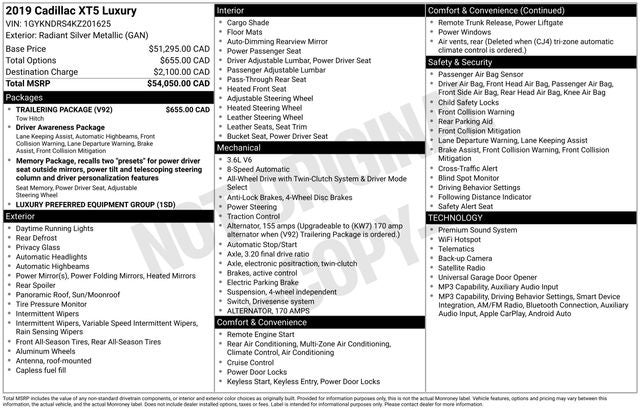 2019 Cadillac XT5 Luxury
