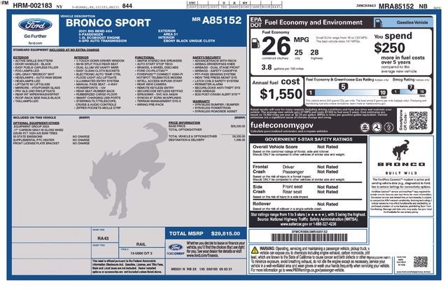 2021 Ford Bronco Sport Big Bend