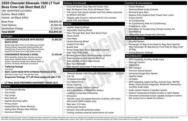 2020 Chevrolet Silverado 1500 LT Trail Boss