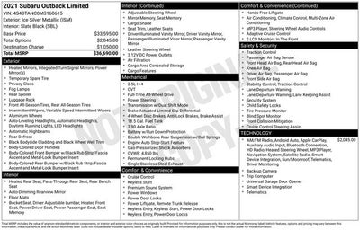 2021 Subaru Outback Limited