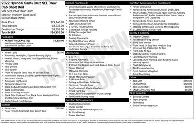 2022 Hyundai Santa Cruz SEL