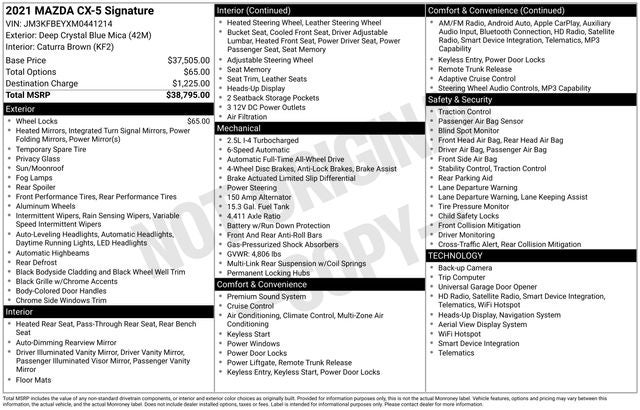 2021 Mazda Mazda CX-5 Signature