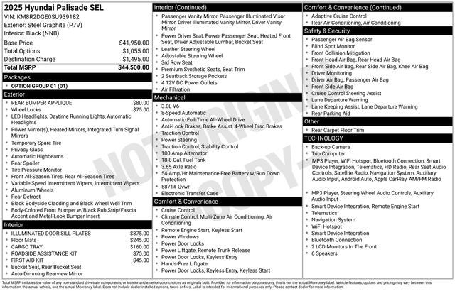 2025 Hyundai Palisade SEL