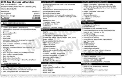 2021 Jeep Cherokee Latitude Lux