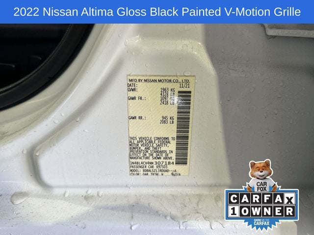 2022 Nissan Altima 2.5 SR