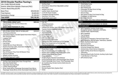 2018 Chrysler Pacifica Touring L