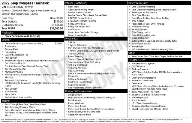 2022 Jeep Compass Trailhawk