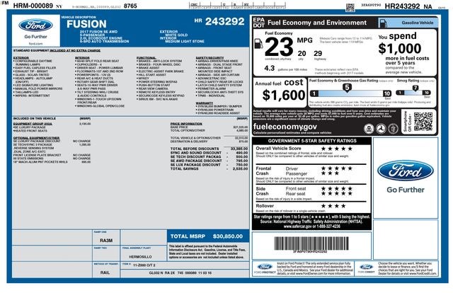 2017 Ford Fusion SE