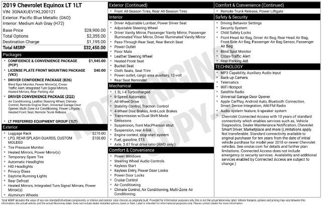 2019 Chevrolet Equinox LT