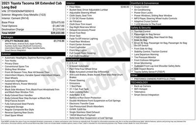 2021 Toyota Tacoma SR