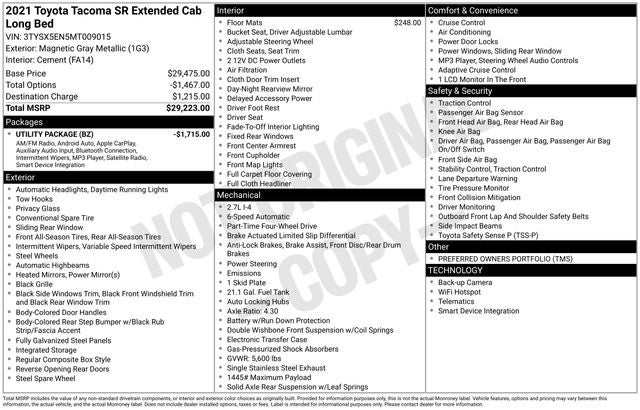 2021 Toyota Tacoma SR