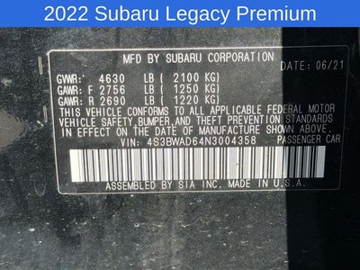 2022 Subaru Legacy Premium