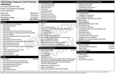 2023 Subaru Impreza Premium