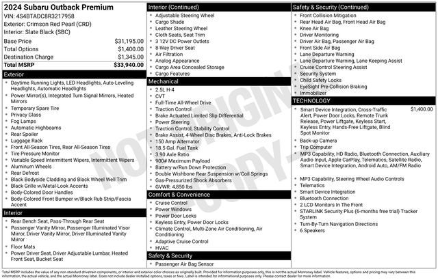 2024 Subaru Outback Premium