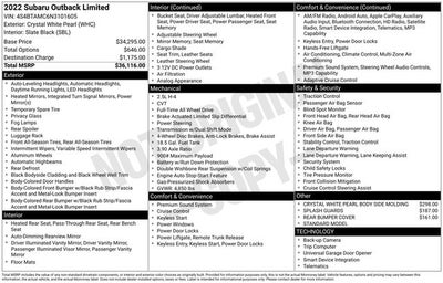 2022 Subaru Outback Limited