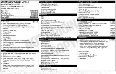 2023 Subaru Outback Limited