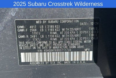 2025 Subaru Crosstrek Wilderness