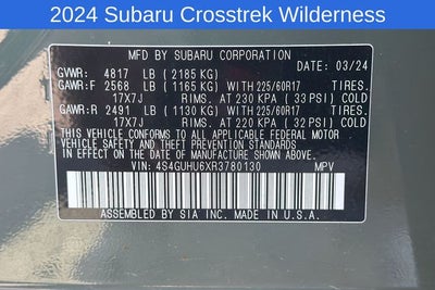 2024 Subaru Crosstrek Wilderness