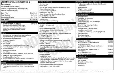 2022 Subaru Ascent Premium