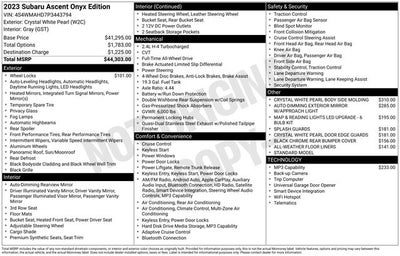 2023 Subaru Ascent Onyx Edition