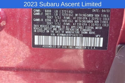 2023 Subaru Ascent Limited