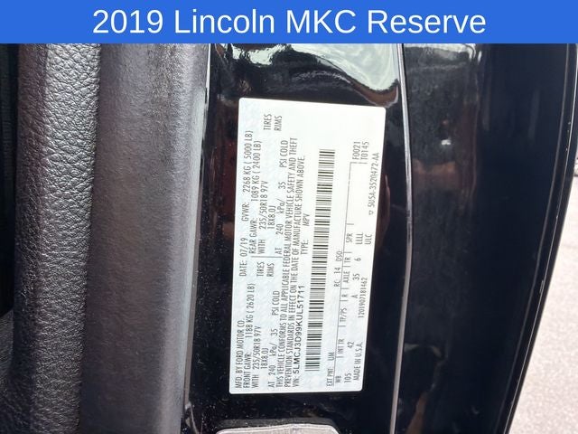 2019 Lincoln MKC Reserve