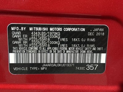 2019 Mitsubishi Outlander Sport 2.0 ES