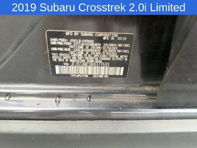 2019 Subaru Crosstrek 2.0i Limited