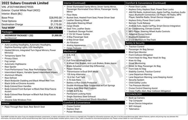 2022 Subaru Crosstrek Limited