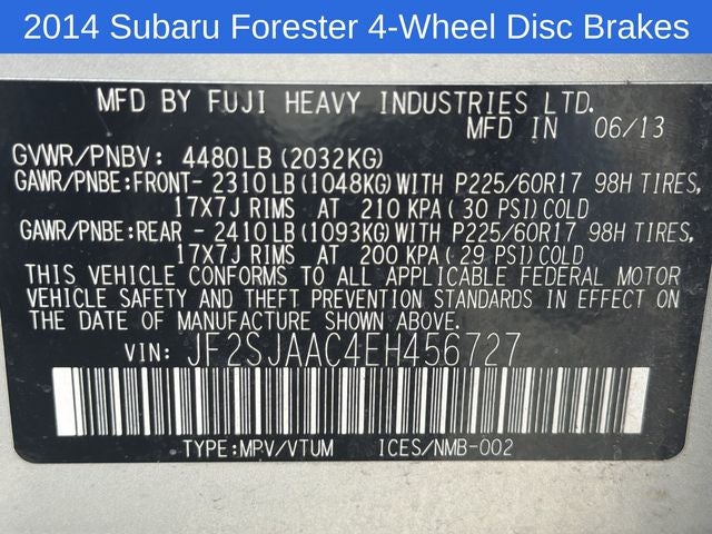 2014 Subaru Forester 2.5i