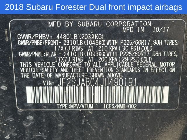 2018 Subaru Forester 2.5i