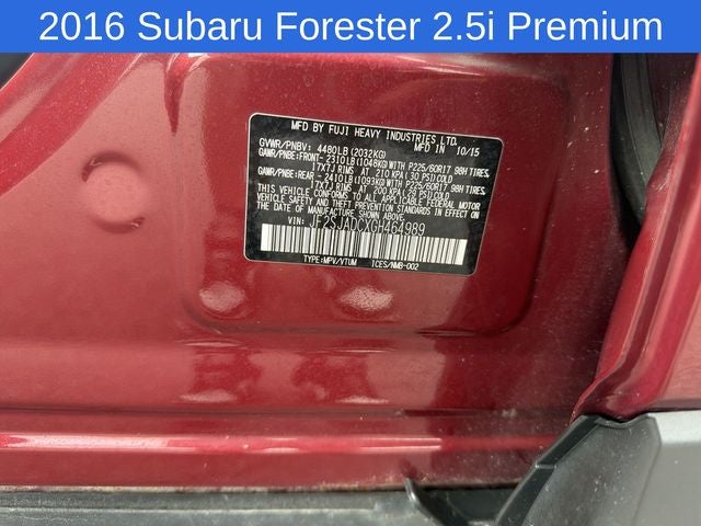 2016 Subaru Forester 2.5i Premium