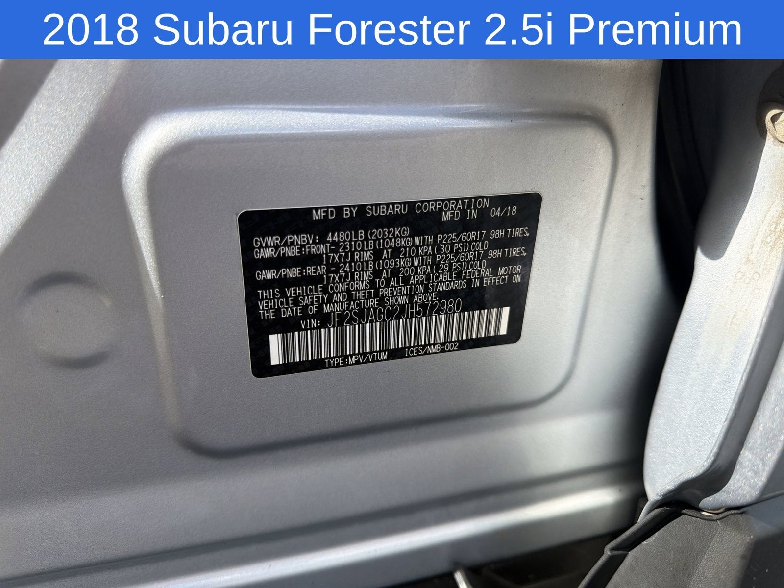 2018 Subaru Forester 2.5i Premium