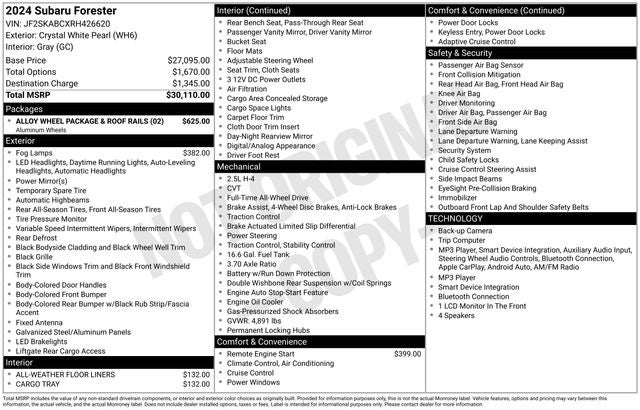 2024 Subaru Forester Base
