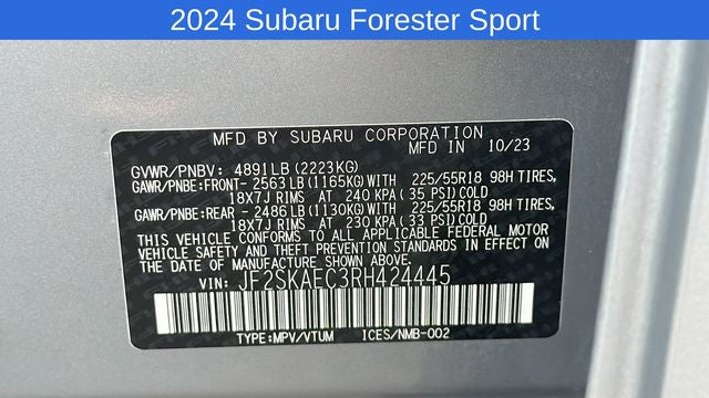 2024 Subaru Forester Sport