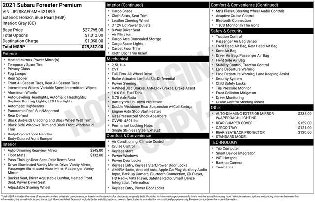 2021 Subaru Forester Premium