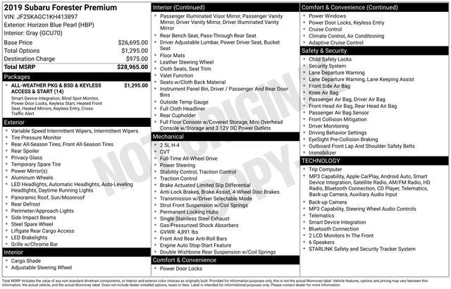 2019 Subaru Forester Premium