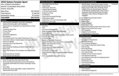 2023 Subaru Forester Sport