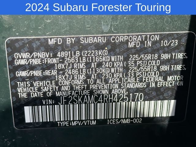 2024 Subaru Forester Touring