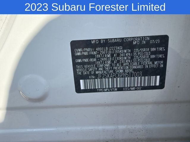 2023 Subaru Forester Limited