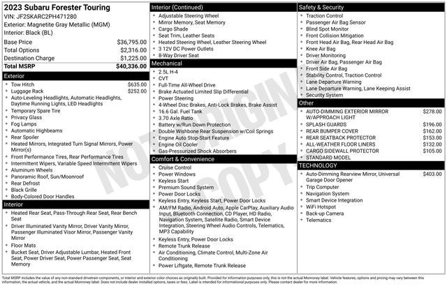2023 Subaru Forester Touring