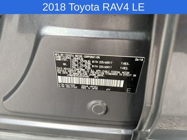 2018 Toyota RAV4 LE